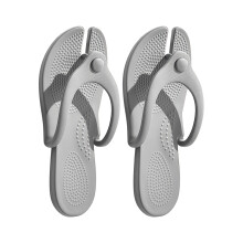 Foldable Flip Flops Walking Sandals with Nonslip Shower-Gray S