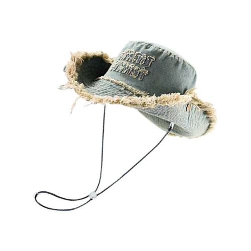 Comfortable Oversized Denims Hat Light Weight Bucket-Light Blue