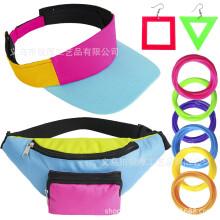 (Hat Set) Set per ballo di fine anno per una sola persona: marsupio laser, scaldamuscoli in maglia e polsini da donna.