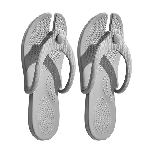 Breathable Sandals Antiskid Pattern Travel Slippers-Gray L