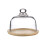 Bambu tårtfat med glaskupol, 10 cm 1