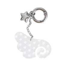 Clear Angel Wing Keychain Acrylic Keyring Stylish Key Holder-A