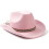 (Pink) Cappello da cowboy bianco e nero con sciarpa, cappello da cowboy western, Dick 1