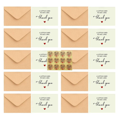 Cartões de Agradecimento Florais 350gsm 4x5,6 polegadas Dobrados Pacote com 25 unidades