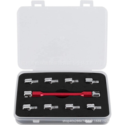 (Red) Motorcycle Spoke Wrench Tire Tool 5.0~6.8mm Wire Wrench