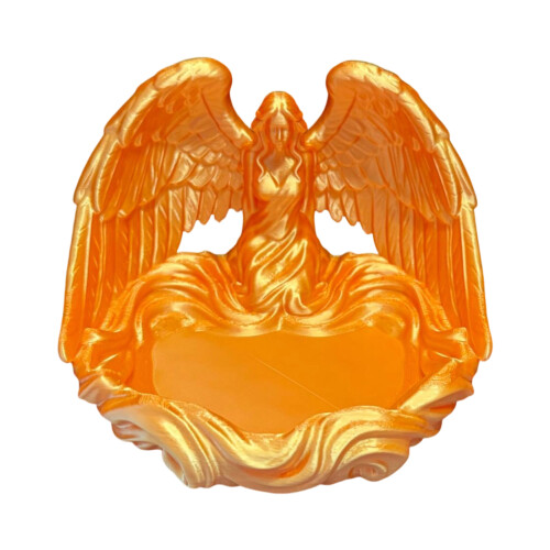 Angel Wing Shape Jewelry Storage Plate Plastic Texture for-Red