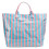 Stylish Striped Bag With Quick Access Feature Holds-blue pink 1