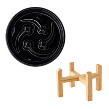 Plat de nourriture pour animaux de compagnie, bol Ă -Noir 1A