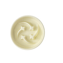 Slow Eating Pet Bowl Nonskid Base Dishwasher Safe For-White 1