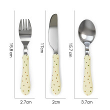 (Letter Three-Piece Set) Baby-Besteckset aus Edelstahl mit Cartoon-Motiven für das Selbstfütterungstraining