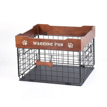 Extra grote metalen speelgoedopbergmand 39x34x27cm