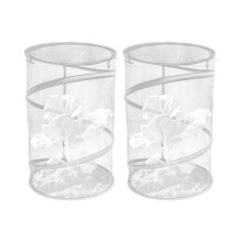 2 Count Ventilated Plant Guards Keep creepycrawlies Away-White