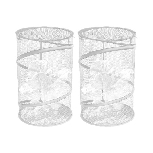 2 Count Ventilated Plant Guards Keep creepycrawlies Away-White