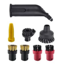 (Set 71) Kompatibel med Karcher dampsetttilbehør, SC Steam liten rundbørste, kobberbørste, gulvskrape
