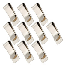 10Pcs Multipurpose Metal Clip Notebook Pen Clip-No. 4 silver