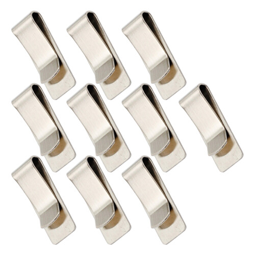10Pcs Multipurpose Metal Paper Clip Notebook Pen-No. 4 silver