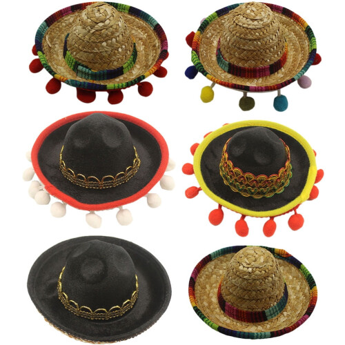 Mexican Sombrero Headband Polyester 6-Pack 2