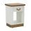 Comodino in legno bianco e marrone cm 48x40x62 1