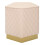 Pouf pentagonale in simil pelle cm 35x35x38 1