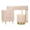 Toeletta in similpelle con pouf cm 120x40x76 1