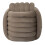 Pouf intrecciato in velluto grigio cm 45x45x45 1
