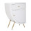 Comodino in legno bianco cm 60x32x79 1