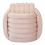 Pouf intrecciato in velluto rosa cm 45x45x45 1
