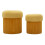 Set di 2 pouf contenitore senape cm ø 42x44-35x37 1