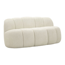 Divanetto 2 posti in tessuto bouclè bianco cm 145x80x69