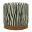 Pouf in tessuto bianco e verde cm Ø 40x40 1