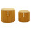 Set di 2 pouf contenitore senape cm ø 38x38-32x28 1
