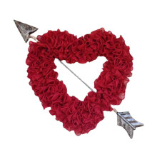 Valentine's Heart Wreath Red 40cm