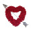 Valentine's Heart Wreath Red 40cm 1