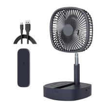 Bärbar, hopfällbar oscillerande fläkt, 7200mAh USB-C-fjärrkontroll