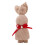 Serviette à main tricotée en forme de lapin, marron, 30 x 60 cm 1
