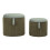 Set di 2 pouf contenitore verde cm ø 38x38-32x28 1