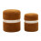 Set di 2 pouf contenitore marrone cm ø 40x47-32x38 1