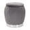 Pouf con contenitore in tessuto grigio Ø cm 43x43 1