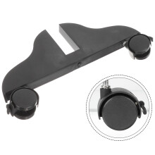 Base divisoria de ambientes de PVC negro con ruedas - 1 juego