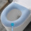 PE Helårs toiletpude med håndtag, blå O-form 1