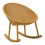 Sedia a dondolo in PP senape da esterno cm 66x88x80 1