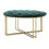 Pouf in metallo e tessuto dorato e verde Ø cm 90x49 1