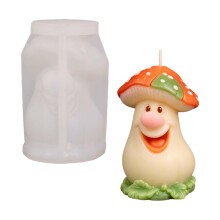 Food Grade Silicone Smiling Mushroom Mould For DIY Candle And
