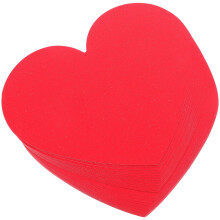 Set van 40 rode hartjes van karton voor Valentijnsdag.