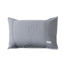 Taie d'oreiller antidérapante en coton avec fermeture à bouton