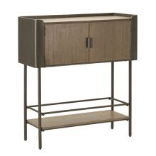 Mobiletto in metallo e legno marrone cm 100x42x110