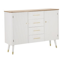 Mobile in legno bianco e marrone con ante e cassetti cm 117x37x90