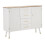 Mobile in legno bianco e marrone con ante e cassetti cm 117x37x90 1