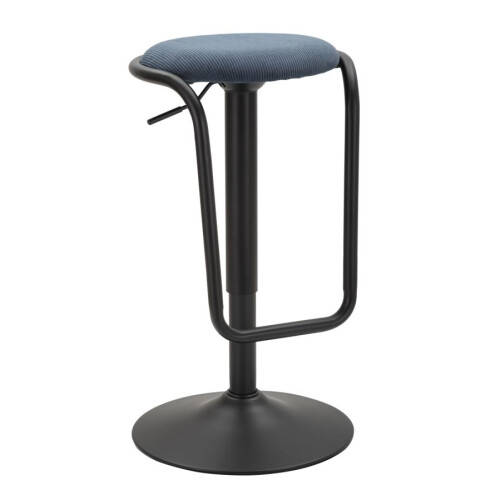 Sgabello bar in tessuto blu Ø cm 41x61