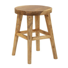 Sgabello in legno riciclato cm Ø 40x55.